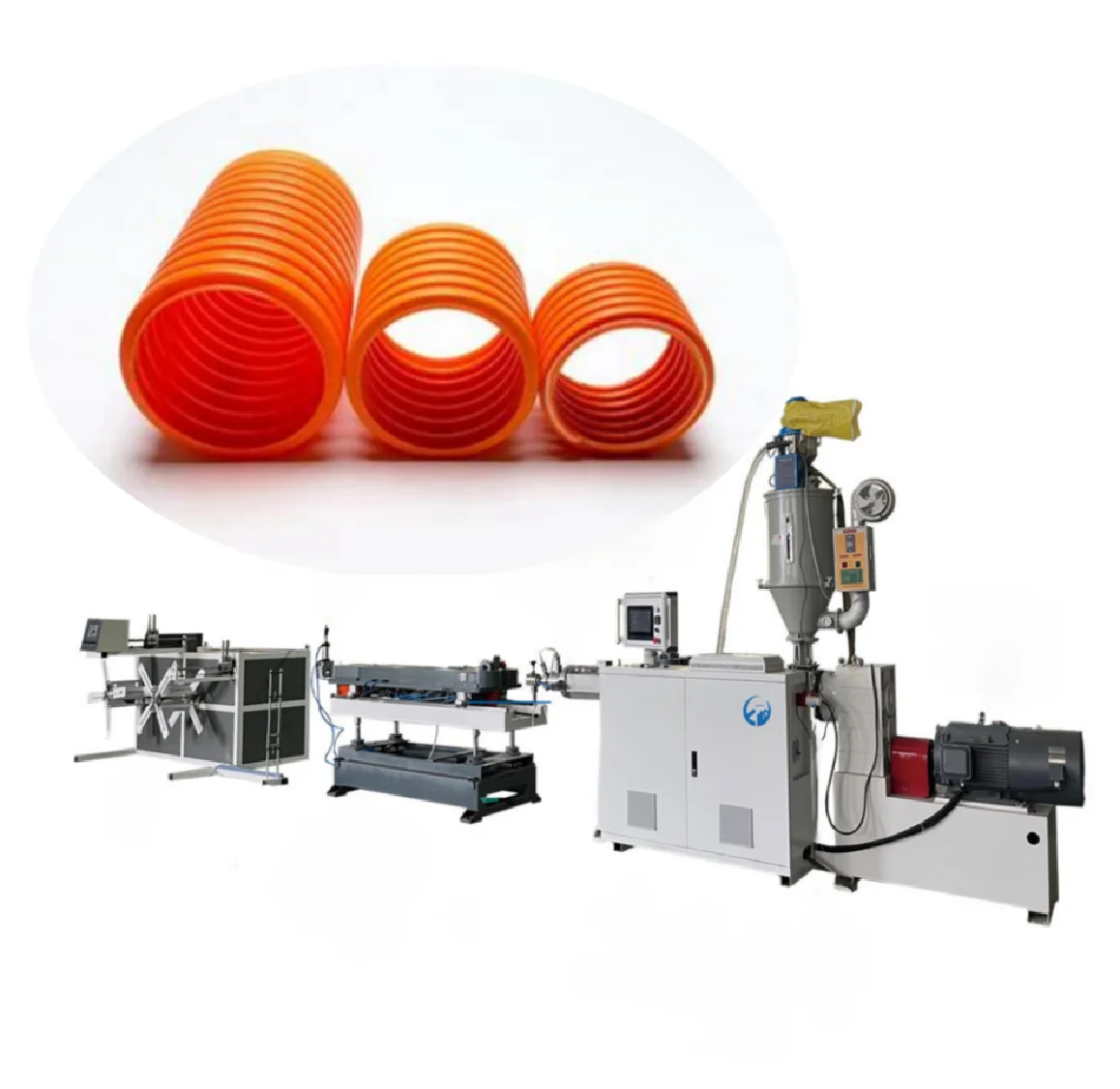 High Speed PVC PE PP Single Wall Corrugated Flexible Pipe Hose Shisha Water Smoking Hose Pipemaking extruder