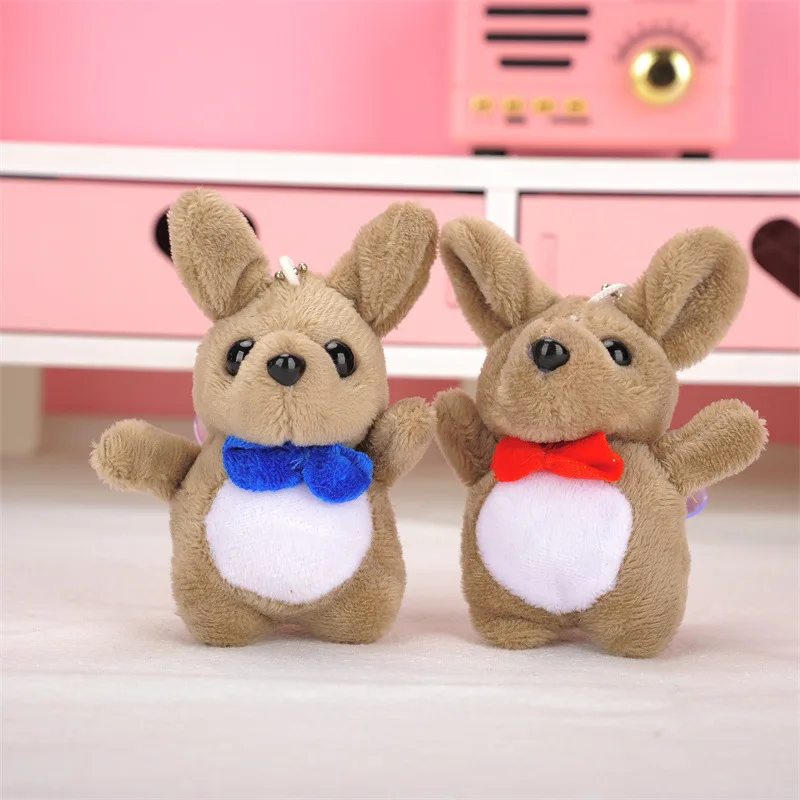 EE1194 Mini Cute Kangaroo Plushie Keychain Toy for Claw Machine Doll Stuffed Animal Doll Toy Plush Kangaroo Keychain