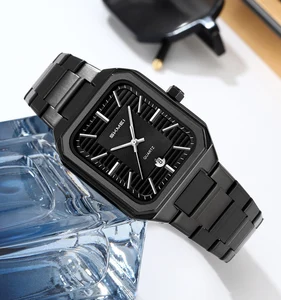 SKMEI 9373 Stainless Steel Fashion Business Luxury Watch Water-Resistant 3BAR Quartz Movement ODM Custom Logo for New Age