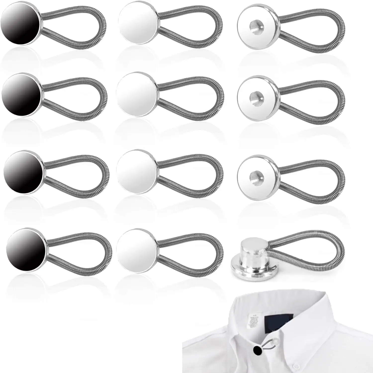 Collar Extenders Elastic Button Extender Neck Extenders for Shirt Pants Dress Trouser Favors