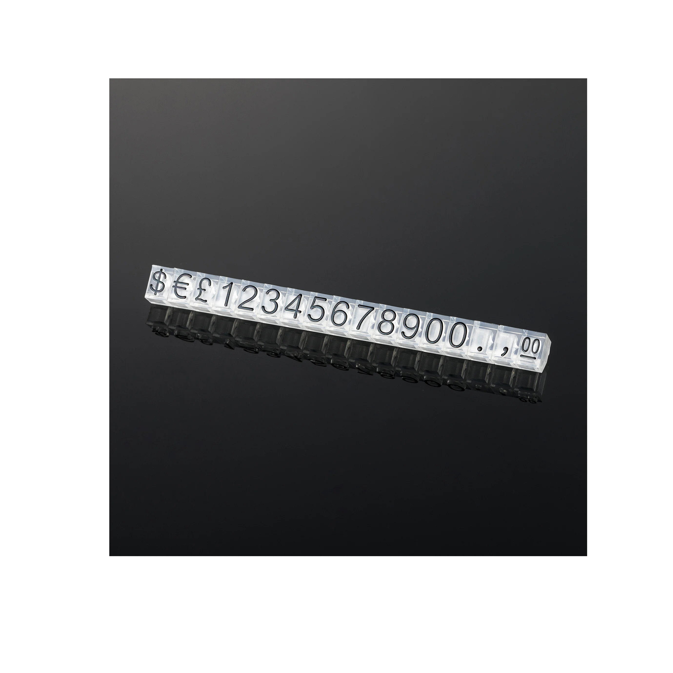 Adjustable Price Tag Cube Display Stand Label Letter Number Pricing Label Stand Block for Retail Shop Jewelry Price Display