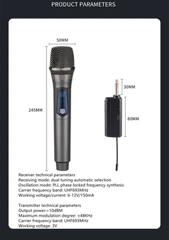 Wireless Microphone VHF Dual Handheld Cordless Alibaba