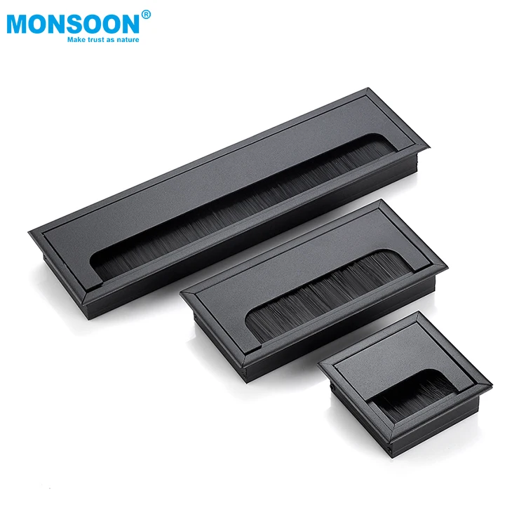 MONSOON Furniture Hardware Office Computer Desk Dustproof Table Metal square Cable Outlet Cable Hole Cover