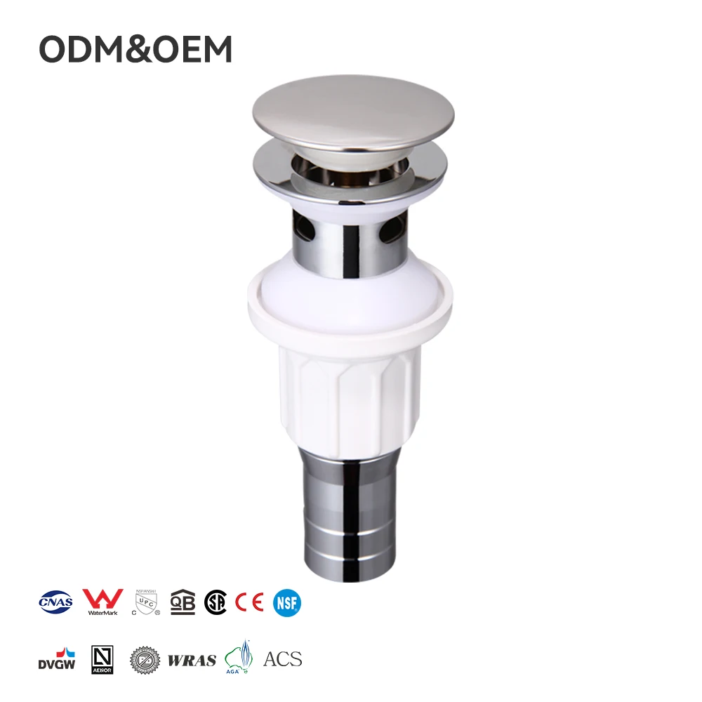 Rhagor Gwydr Haearn Gwydr Corchi Pop-I Mynediad i Westyau Gwasanaethu Dyfrbais Gwaelod Sylfaen Sylfaen Copr Strainer Pop-Up Stopper ar gyfer Ystafell Olchi