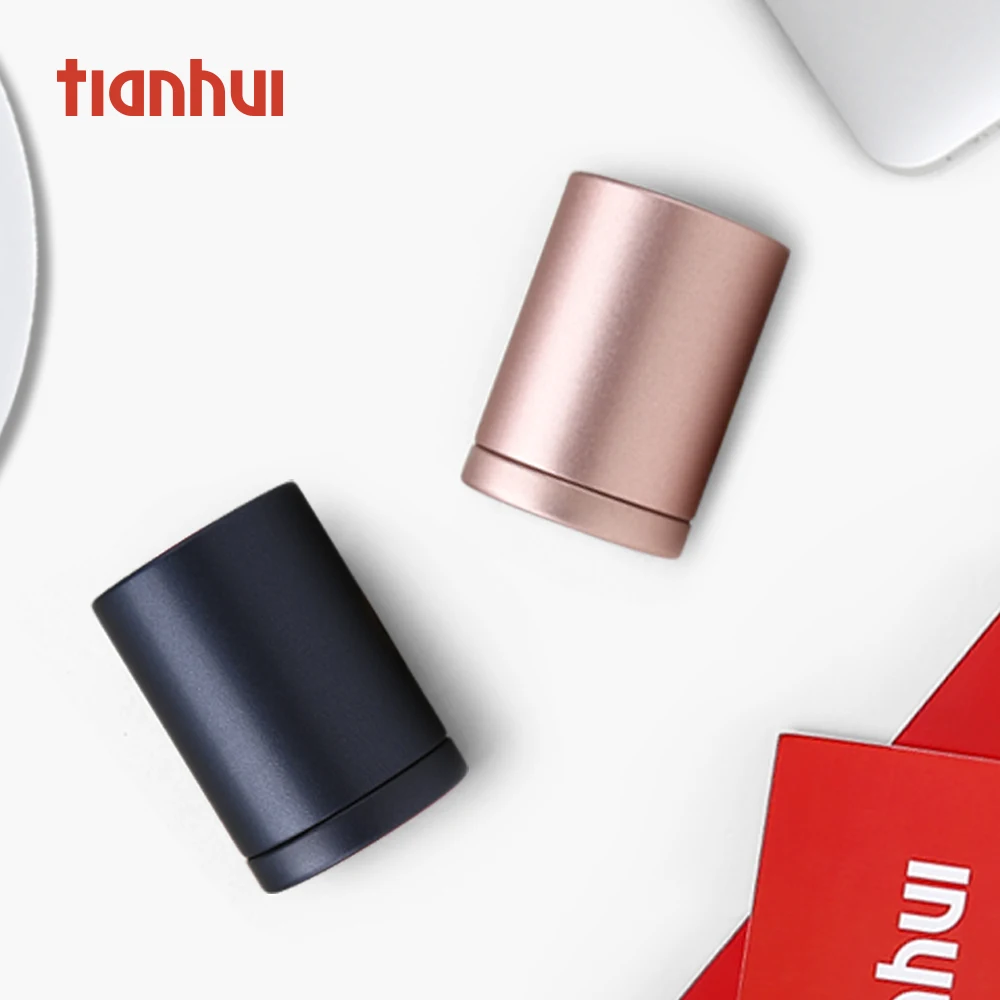 Tianhui Gold Pequeñas latas de metal Contenedor de té Lata de café Fabricantes de lata de té de calidad alimentaria