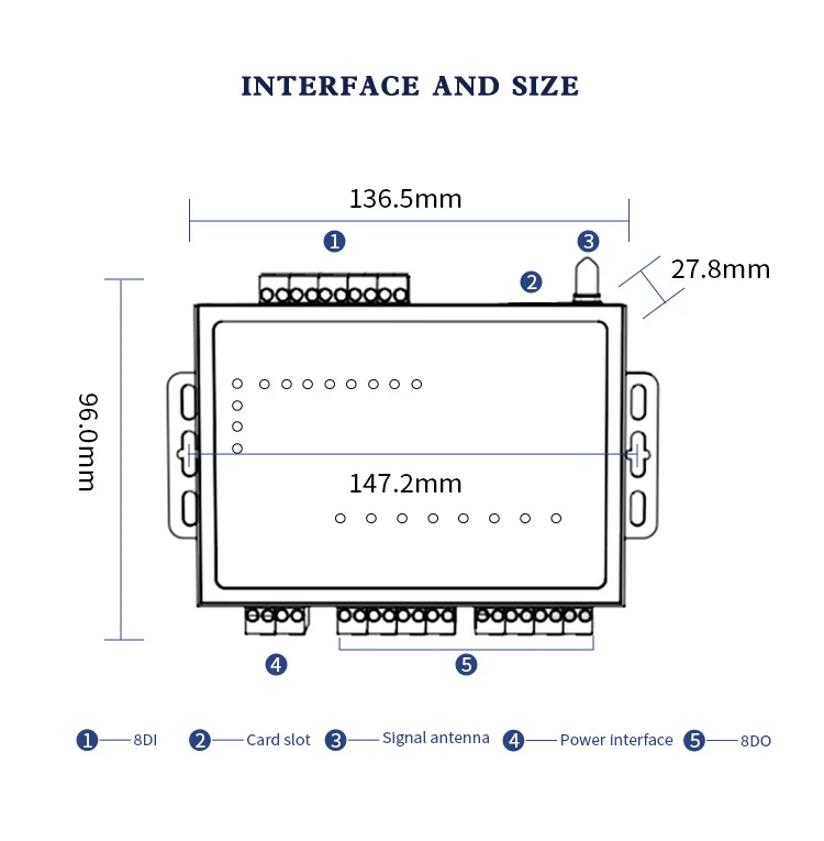 Rs485 8DI to 4G Modem Remote Control RTU  Modbus Gateway Wiht 8DO Support MQTT HTTP Protocol 4G to Cloud RTU