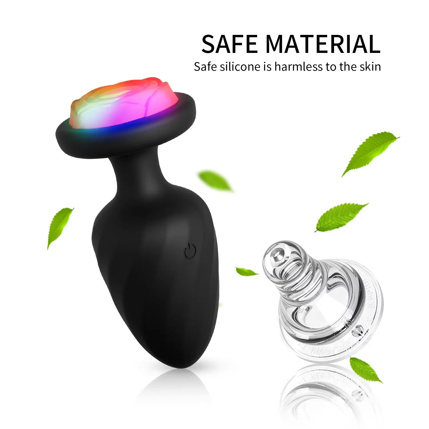 Color Changing Rose Vibrator Anal Plug Remote Control Vibrating BDSM Pusy Vibrator Enlarge Anal Dildo Sex Joy Toy Lady Product