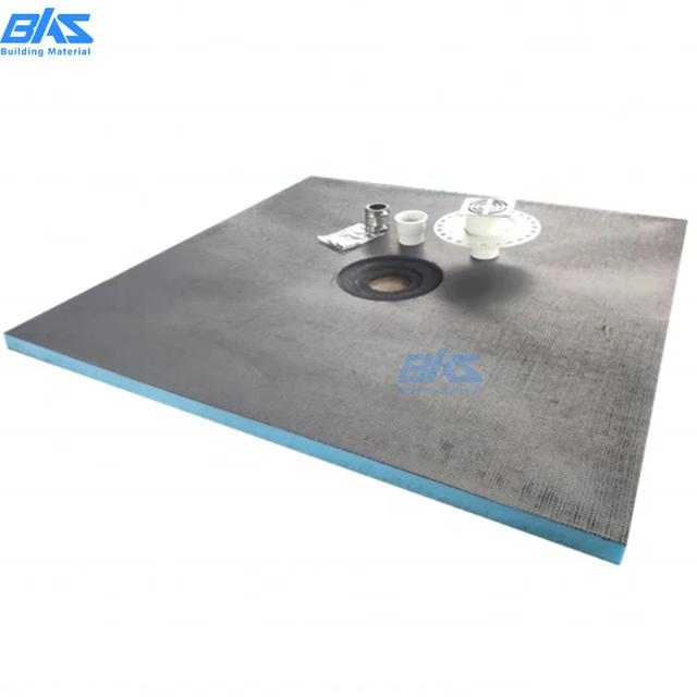XPS Waterproof Drain Board with Pre-cut Leak Hole Shower Tray Base 48"x48"/ 48"x60" /36"x48"