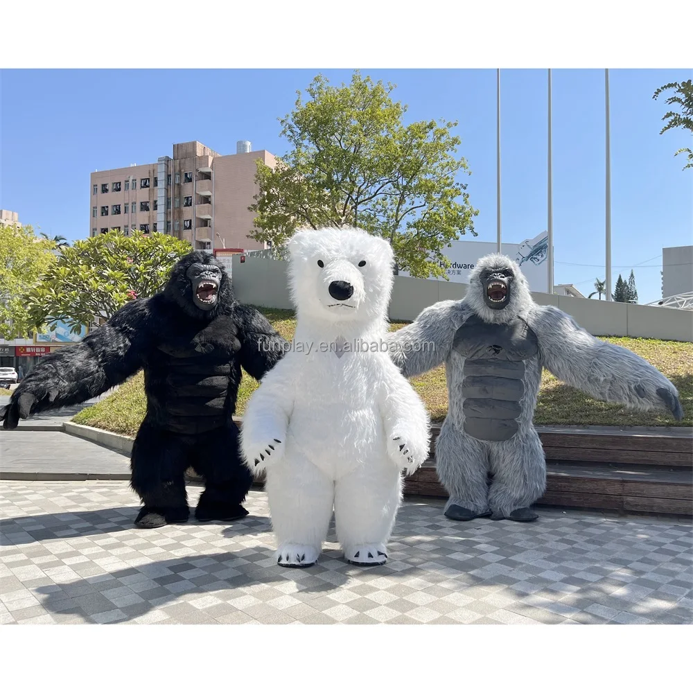 Grey Teddy Bear Mascot Costumes, Size: Adults