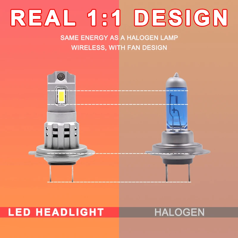 FSYLX 7SP LED Headlight H1 H4 H7 H8 H11 60W 10000LM H7 Led Headlight Fog Lamps CSP 3570 9005 9006 H11 Car Led Light H4 for Car