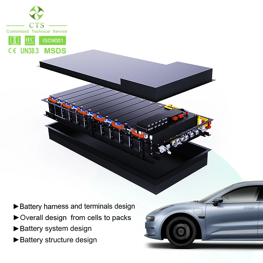 Electric car battery factory 300V 400V 600V lithium ion battery pack 40kwh 55kwh lifepo4 batteries for electric vehicles