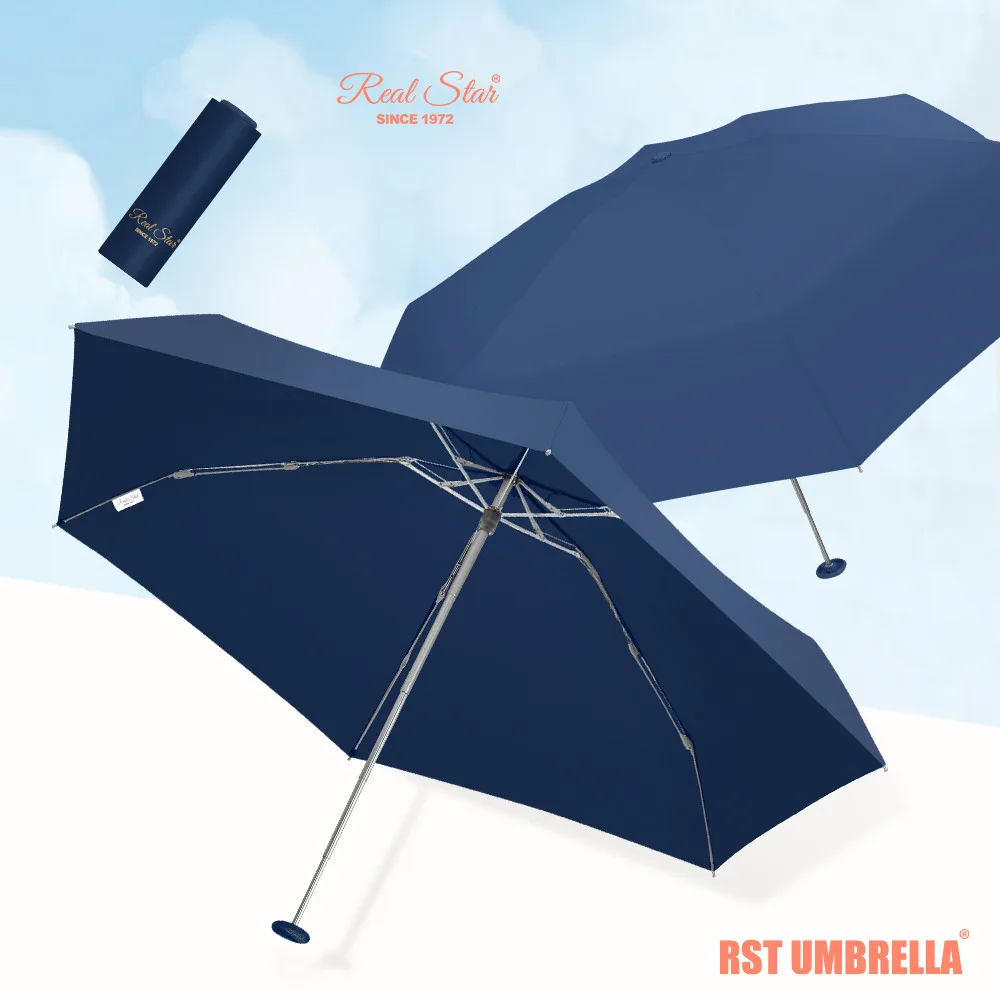 Real Star RST Light Weight New Five Fold Small High Quality Gift Umbrella Aluminum and Fiberglass Windproof Umbrella with Box