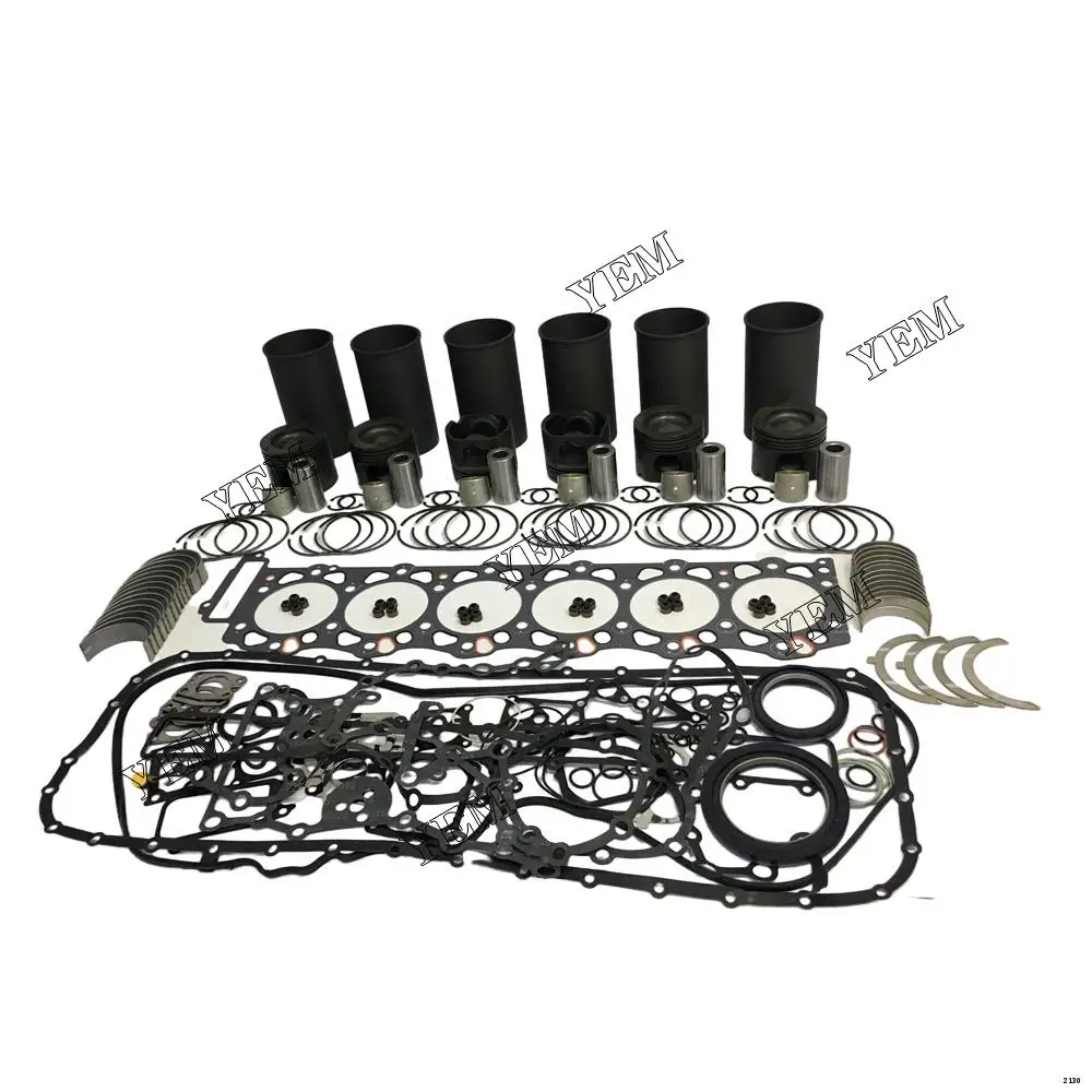 Engine Repair Kit With Cylinder Bearings Piston Rings Liner Gaskets Fit for Hino E13C