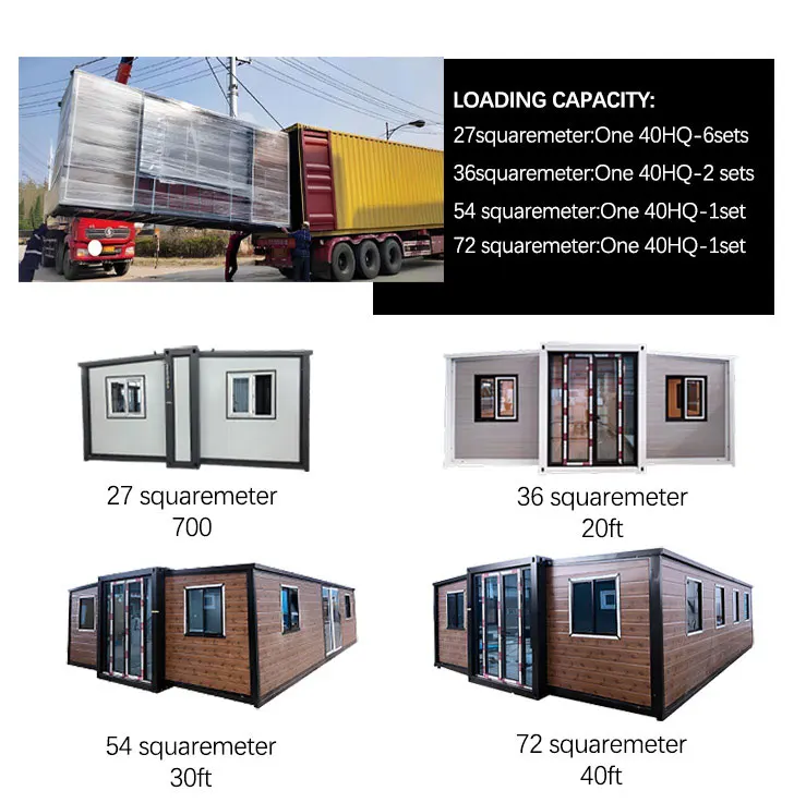 Modern 40 Ft 20 Ft Prefab Container Home Factory Complete Movable ...