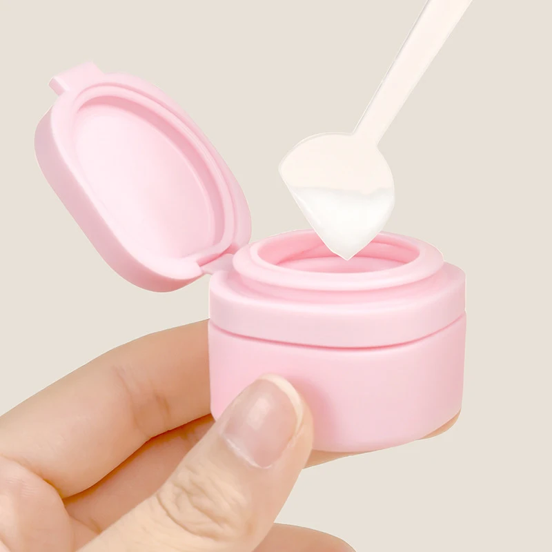 In Stock Cosmetic Travel Set Container Empty 15ml Green Face Cream Jar Pink Shampoo Bottle White Lotion Bottle With Filp Cap