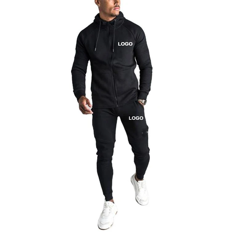 Designer Men Sweatsuits Plain Custom Two Pieces Tracksuit Men Cotton ...