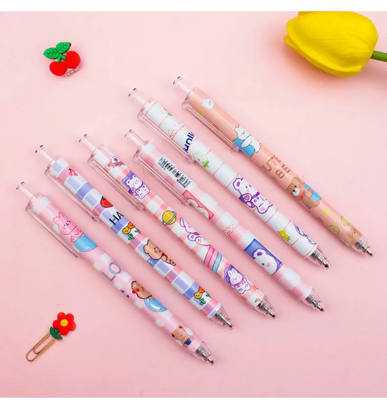 School Gifts cute gel ink Milky cow pens crystal diamond colorful writing pen 12 colors ink refill 0.35mm extra fine gel pens
