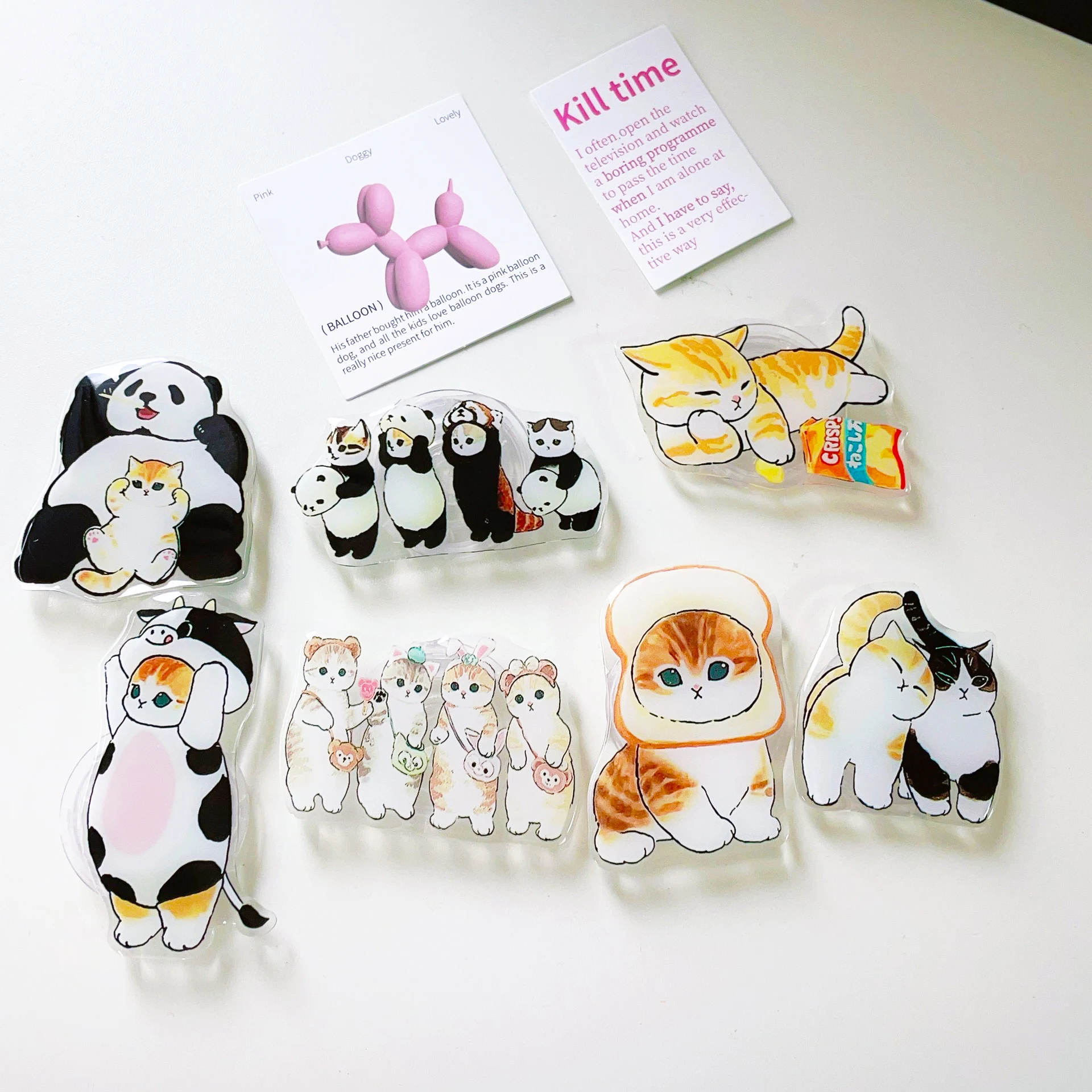 Wholesale Custom Cute Cartoon Panda Acrylic Mobile Phone Holder Animals