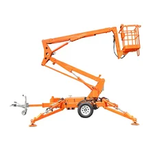 Electric and Diesel Hydraulic Cherry Picker Spider Boom Lift Tow Behind Trailer Mounted Boom Lift