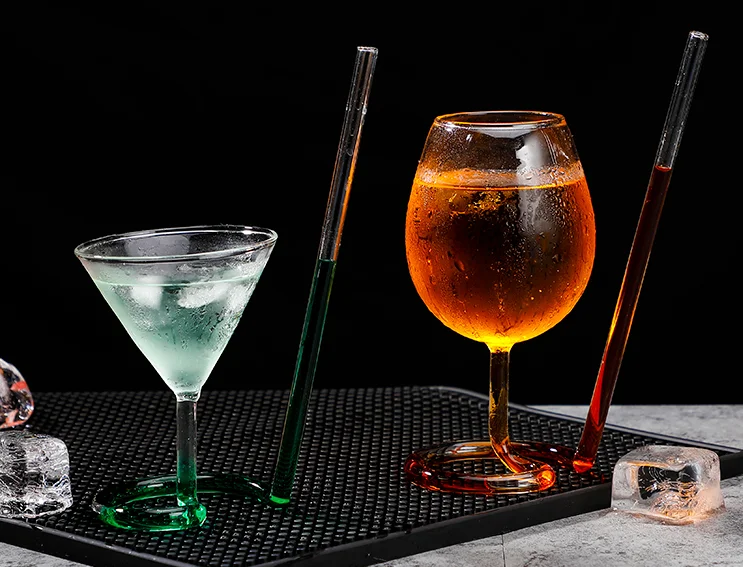 Unique Designed Fancy Different Shape Vampire Wine Glass Elegant Juice  Glass Summer Drinking Straw Cocktails Glass