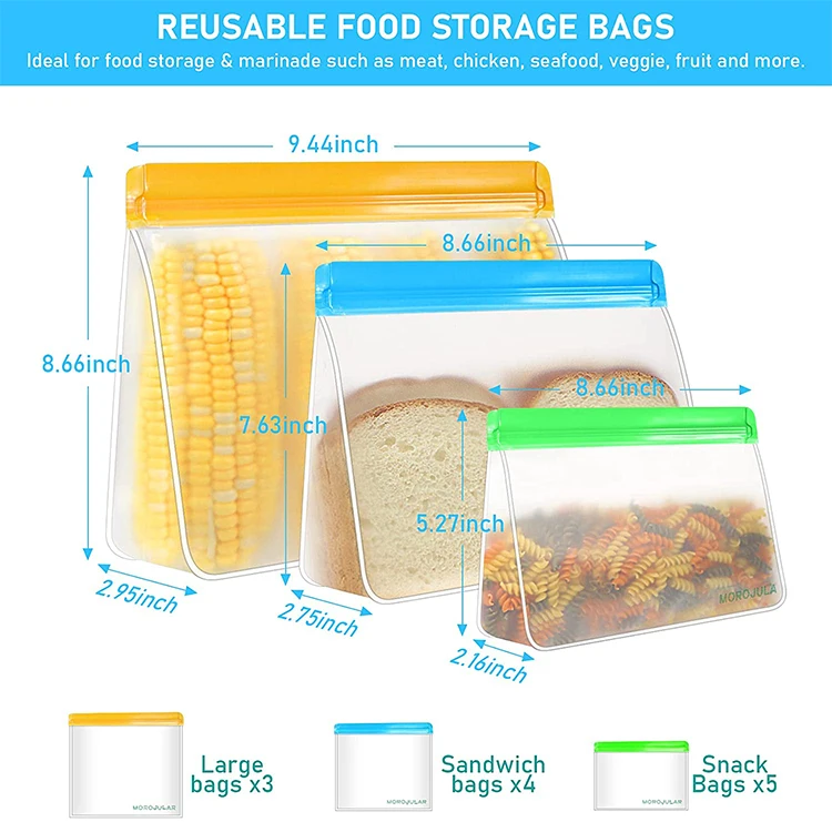 ЭК. Чист. Пакеты для хранения пищевых продуктов сэндвичей peva многоразовый пакет замороженных закусок пищевой герметичный