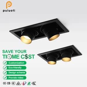 10W 16W Anti-Glare LED Recessed Spotlight Indoor Adjustable Angle Ceiling Aluminium for Office Hotel 3000K Spot Led Encastrable