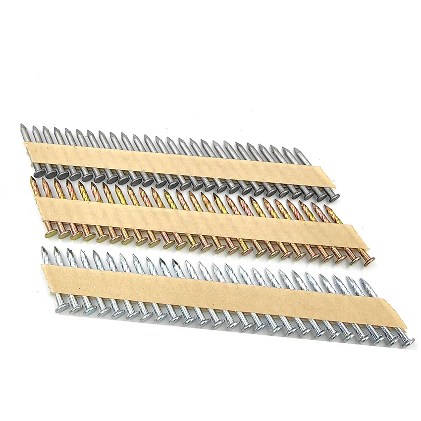 Wholesale 34 Degree Paper Strip Joist Hanger Nails With Screw Shank