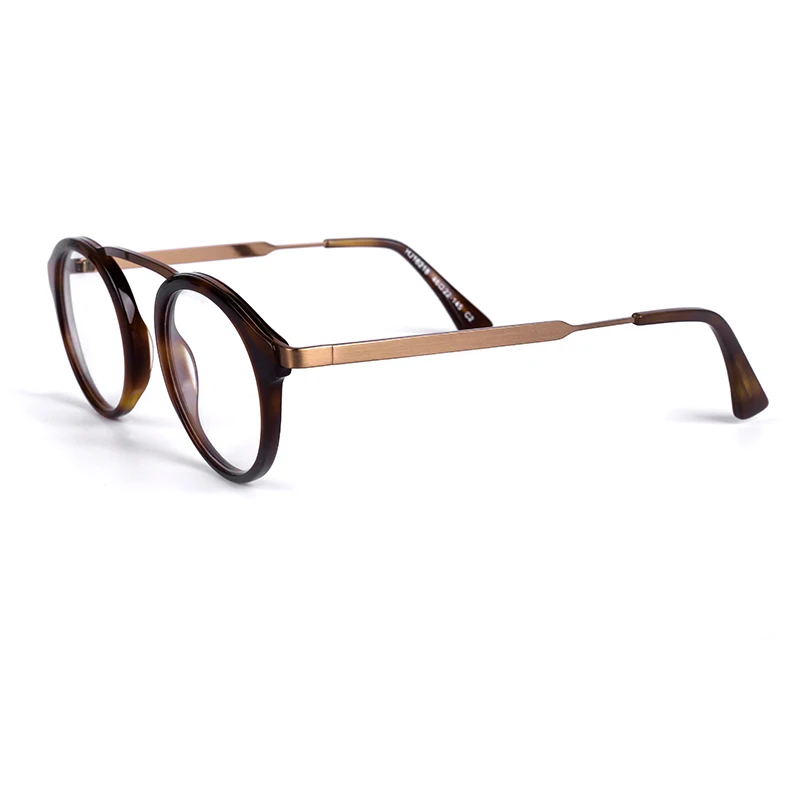 Vintage Double Bridge Acetate Combine Metal Glasses Eyewear Eyeglass Frames