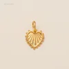 Cuore in metallo Oro - 2 pezzi