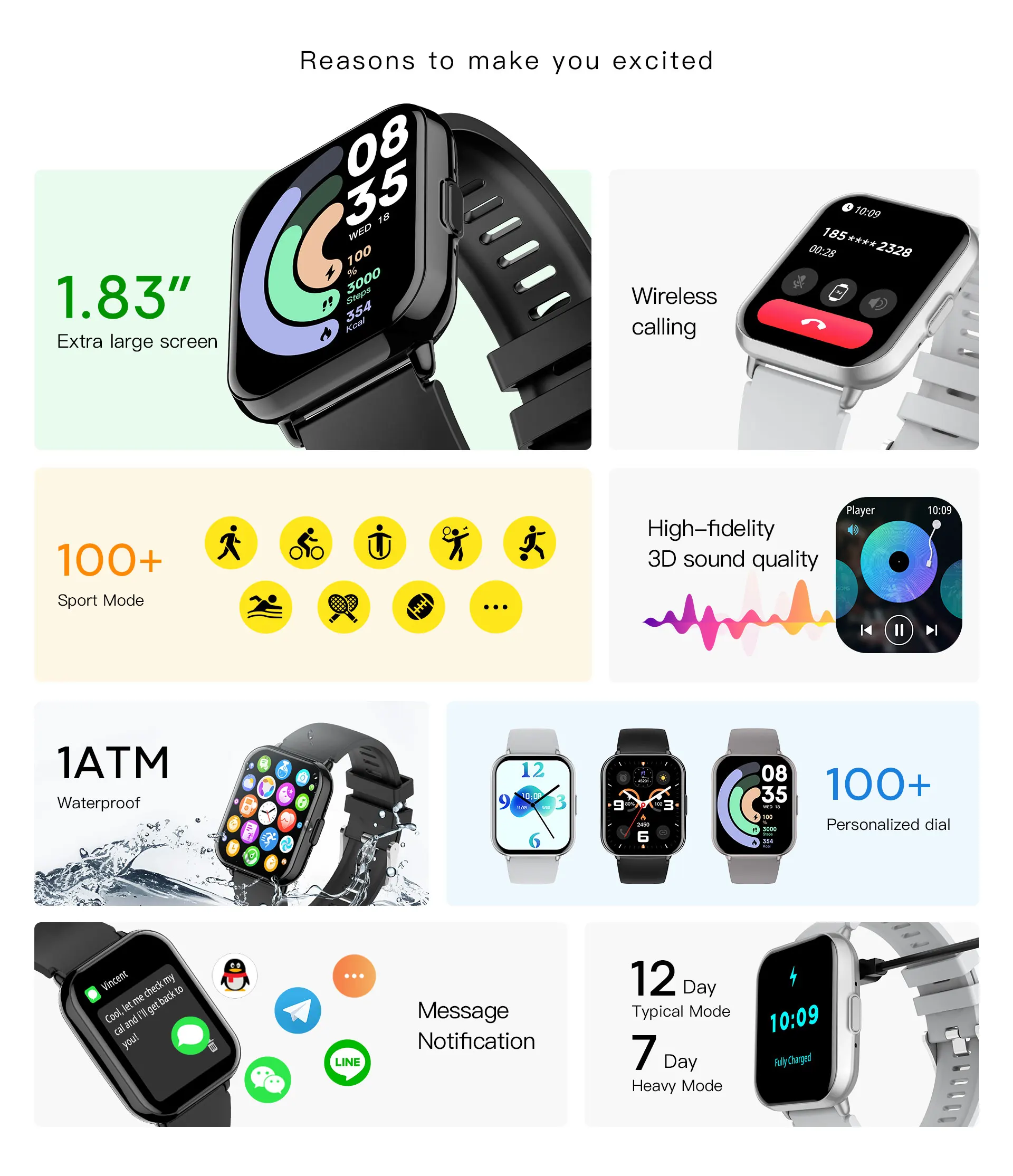 Chinese factory supplier supply  Z169 Men Smartwatch 1.83'' Square 10m Waterproof Bt Call Heart Rate Sleep Monitoring Voice Assistant Women Smart Watch 2025 - Buy Z169 Smart Watch z169 Men Smart Watch z169 Women Smart Watch