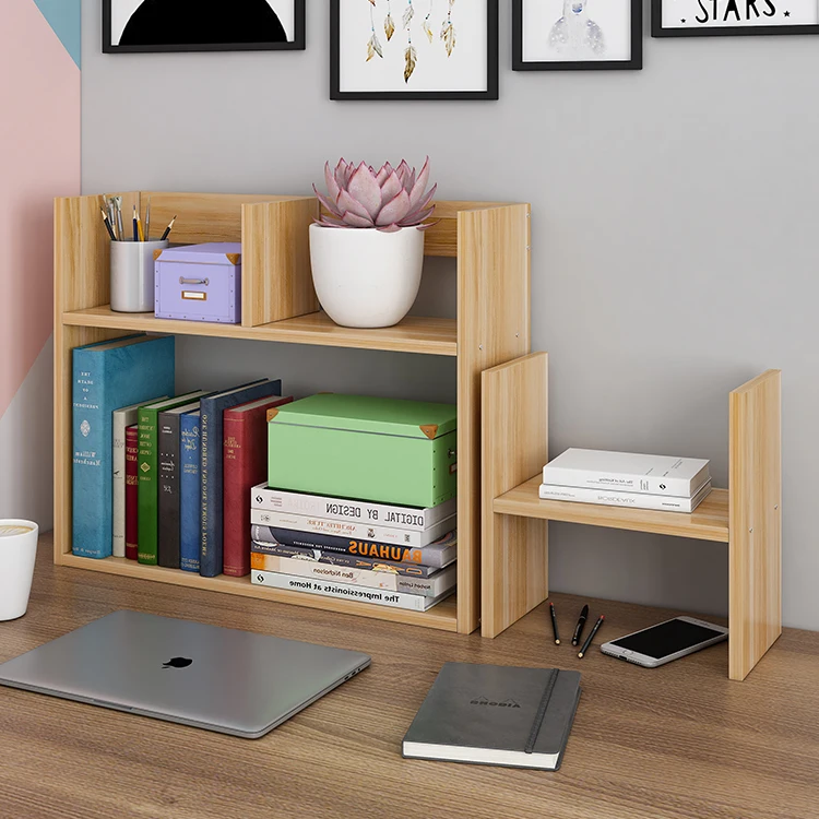 Настольная книжная полка, горячая Распродажа, многофункциональная Регулируемая Маленькая деревянная книжная полка