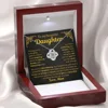 Collana in argento con scatola luminosa D Card