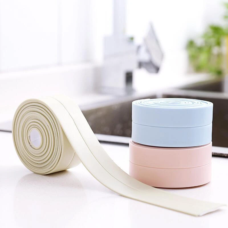Home Kitchen Waterproof Mildew Proof Adhesive Tape Toilet Corner Sealing Sticker