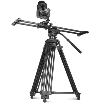 Q880  Aluminum Alloy Professional Photography Stand SLR Tripod Heavy Duty Tripod with  Panoramic Fluid Damping Head Video Tripod detail image