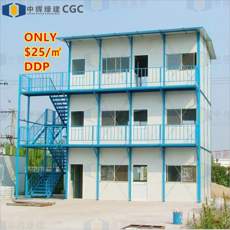For CGCH Firm Structure Prefab Houses Low Price Prefab Warehouse with Activity Room Color Steel Plate Container Houses