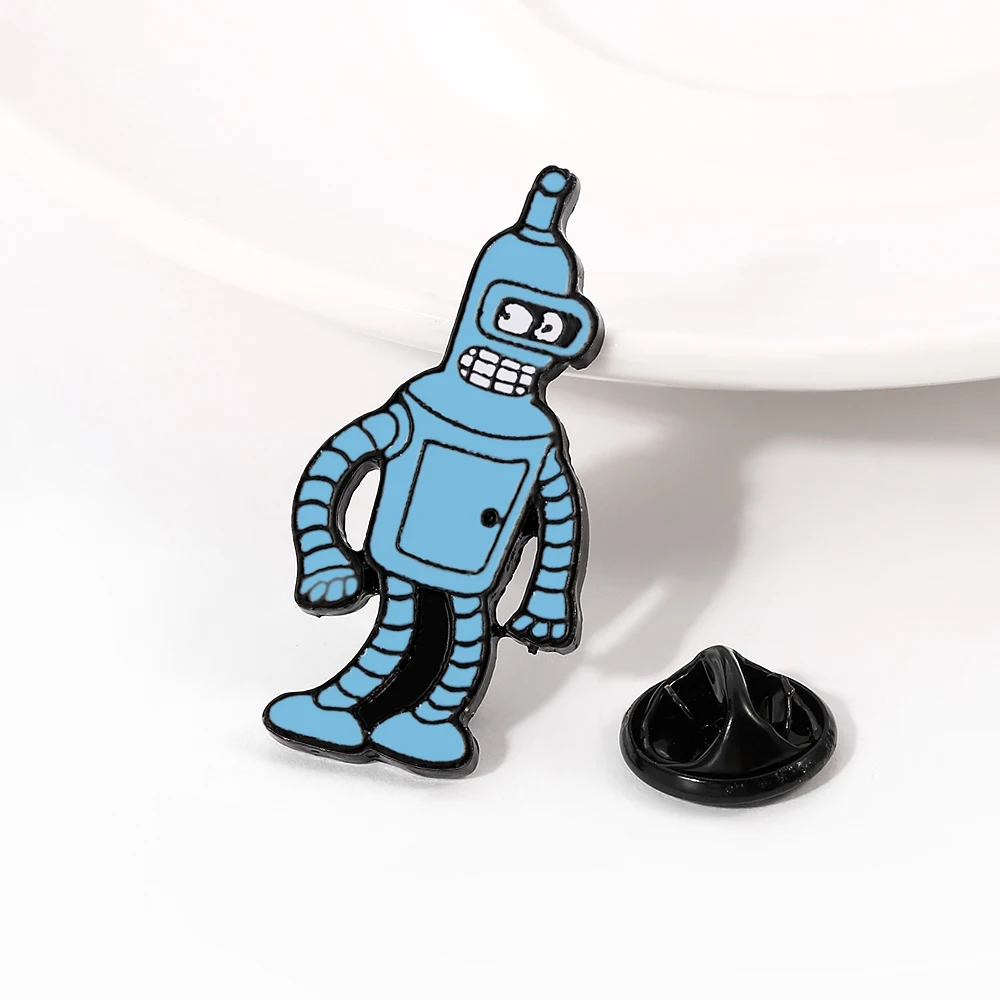 Fly Into The Future Brooch Creative Robot Bender Lapel Pin Cute Badge Gifts  For Kids Kawaii Wonderful Cartoon Series Collection - Buy Fly Into The  Future Badge,Robot Pins,Badge Lapel Pin Product on