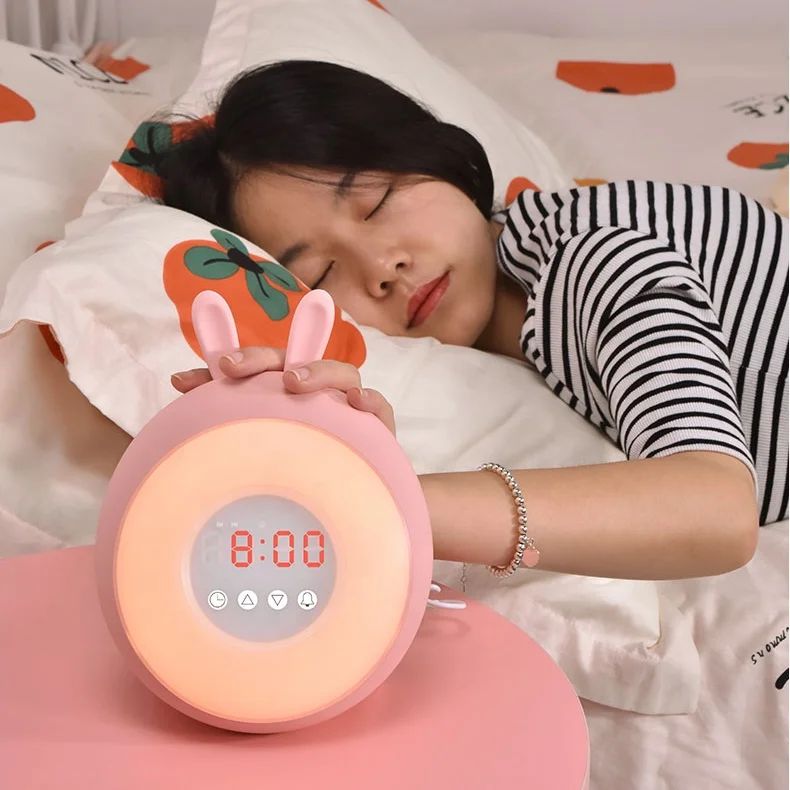 Светодиодный цифровой будильник для сна обучения пробуждения в спящем режиме детский