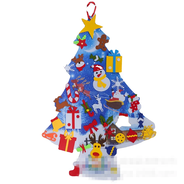 Árvore De Feltro Azul Para Faça Você Mesmo,Árvore De Feltro Com Tema  Natalino - Buy Sentiu Árvore De Natal,Sentiu Decorações Da Árvore De Natal,Árvore  De Natal Sentiu Product on 
