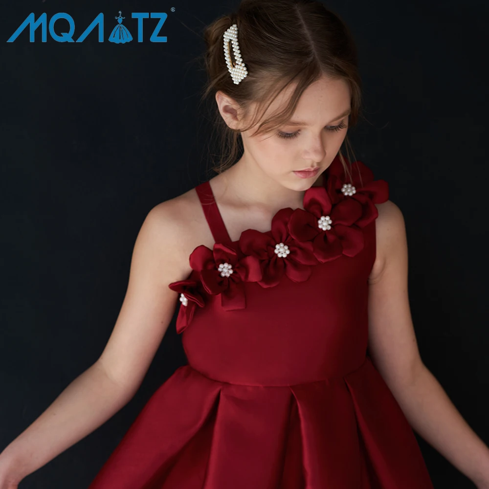 MQATZ Nouveau Modèle Rouge Noël Enfants Vêtements Bébé Filles Robe - Main Image