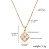 Gold white shell necklace