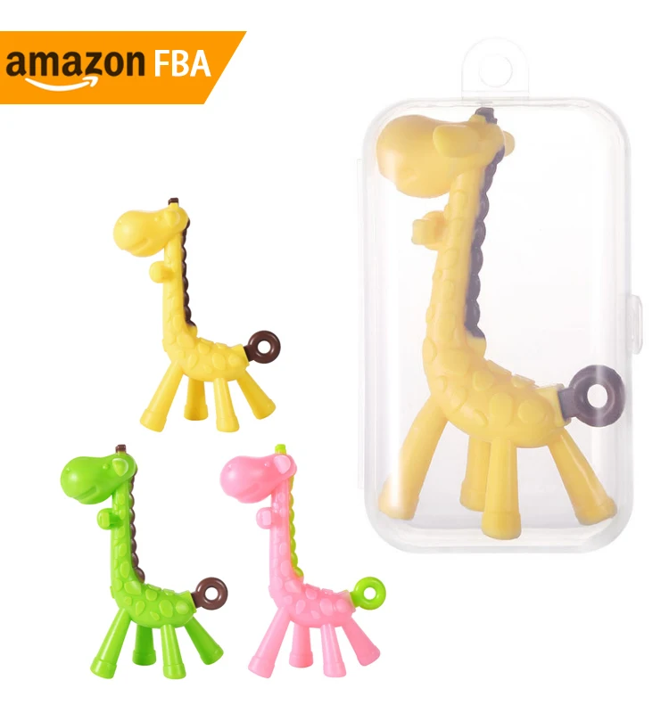 2023 New Arrivals Silicone Funny Giraffe Baby Teether Buy Silicone