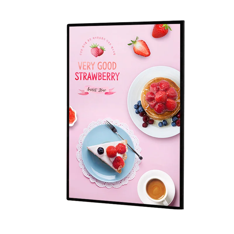 Foska Office Good Quality Mobile LED Poster Frame Led Display 50x70cm Advertising Board