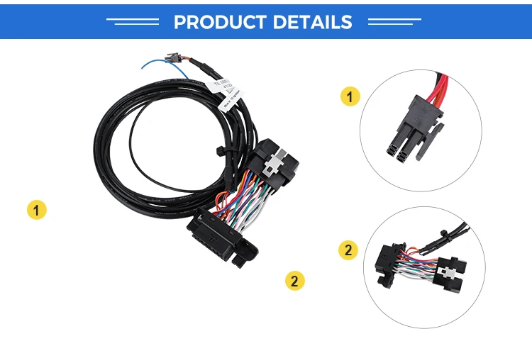 product factory custom obd 2 obd ii obd 12v 24v plug  connector eld y cable-3