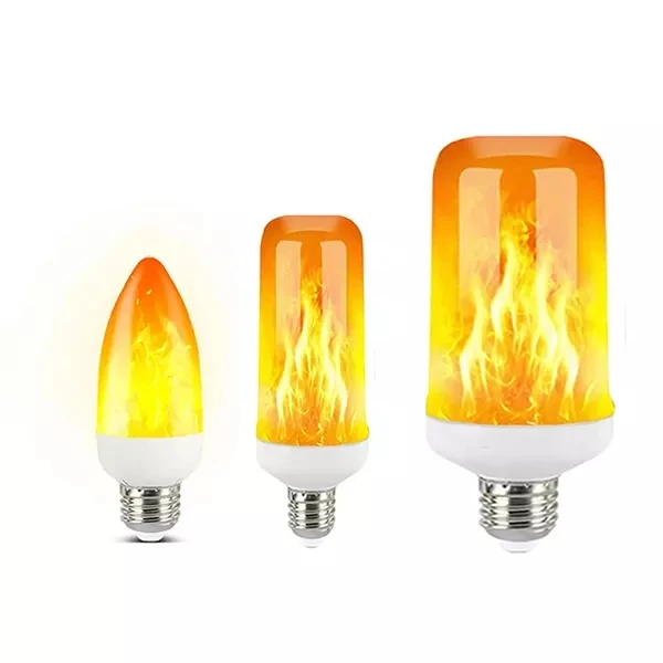 3W E12 LED Flame Light Bulb Flickering Flameless Warm White Candelabra Bulbs with 4 Models Certified Flameless Candles