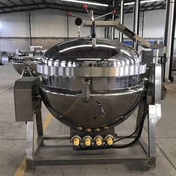 Industrial double layer titling meat food cooking pot high pressure jacketed kettle for jam