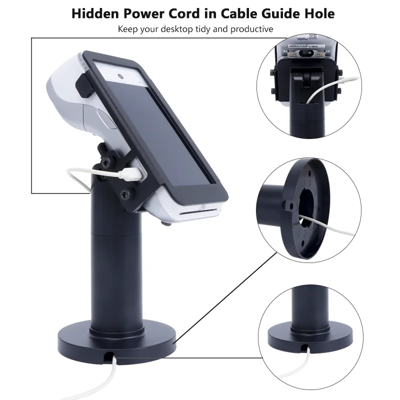 OEM POS Terminal Stand Anti-theft Adjustable POS Swivel Credit Card Display Stand for A920 Pro POS System