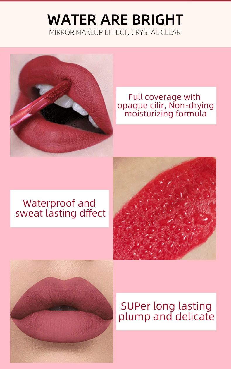 Handaiyan 12 Colors Matte Liquid Waterproof Long Lasting Lipstick Private Label Lipstick For 6028