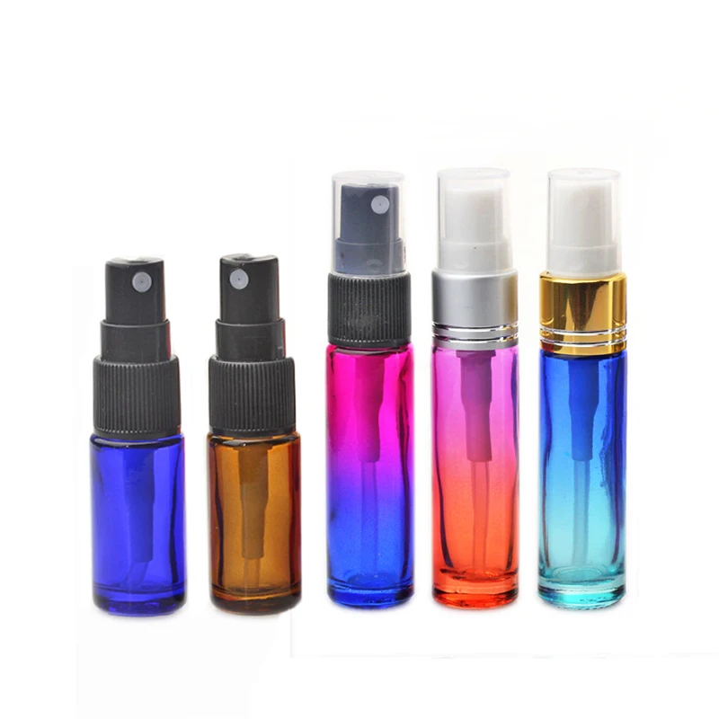小型香水テスターボトル厚底10ml 5mlクリアピンクブルー香水バイアル