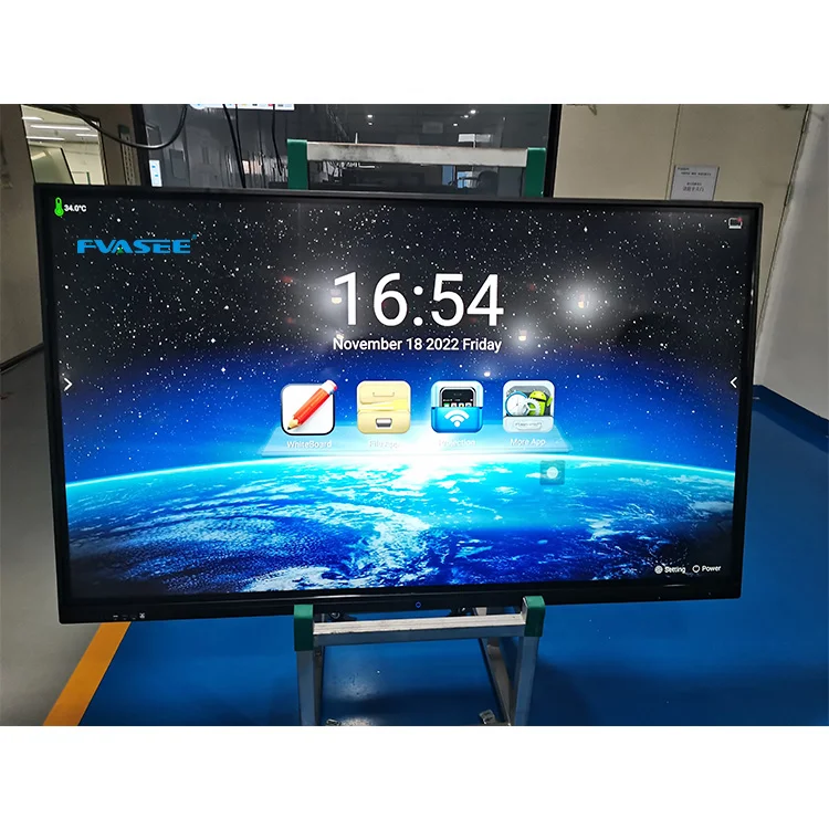 Android 13 Interactive Whiteboard  75 Inch Smart Portable Board for School Touch Screen TV with TYPE C