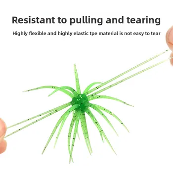 CHEERY Cross-border Lure Fishing Floating Sea Urchin Soft Worm TPE Plastic Artificial Bait Bass-Bulk Pack – Soft Lure – view 5